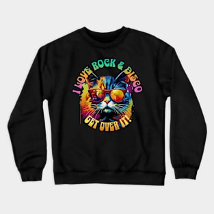 Rock & Disco Cat Crewneck Sweatshirt